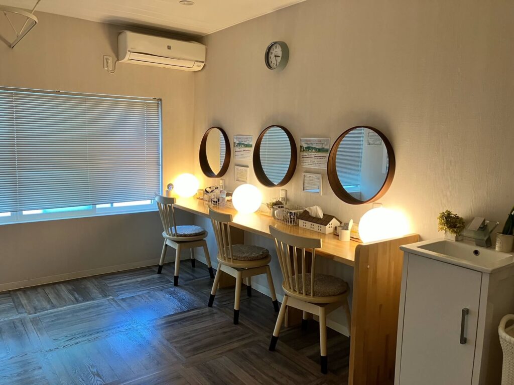 米ぬか酵素風呂cure［埼玉県坂戸市の酵素風呂・酵素浴］パウダールーム