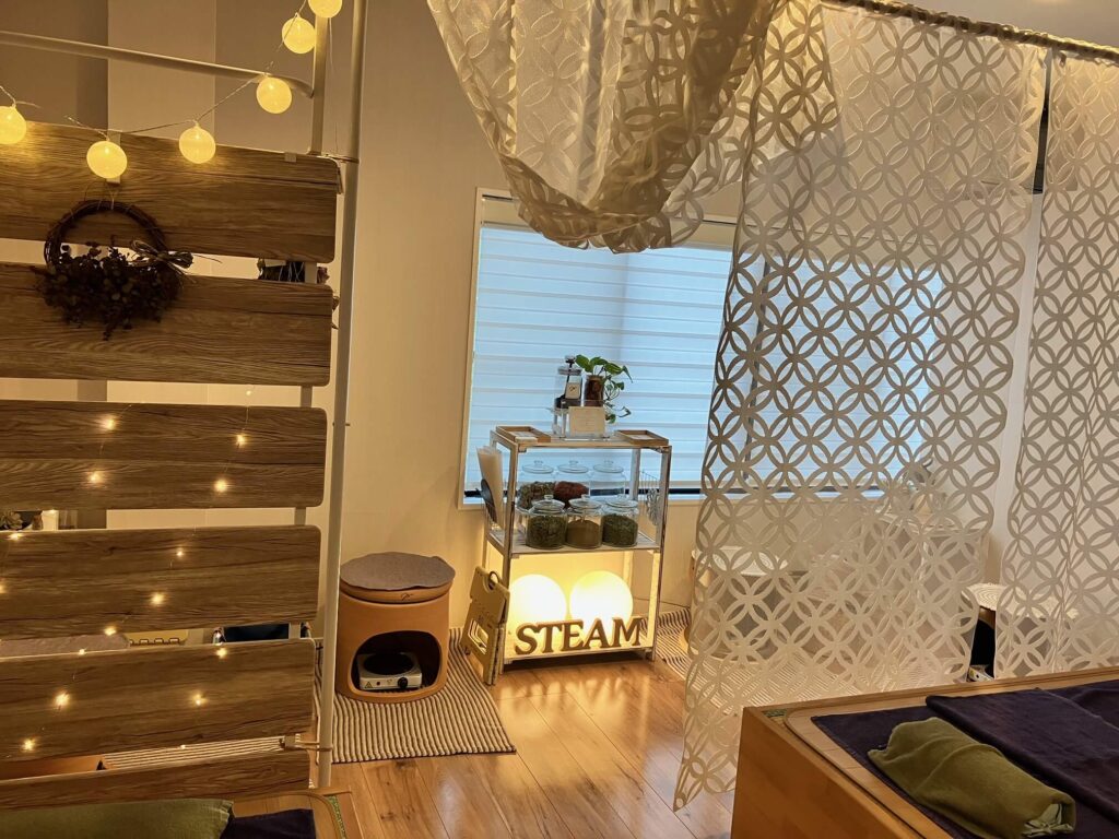 米ぬか酵素風呂cure［埼玉県坂戸市の酵素風呂・酵素浴］店内